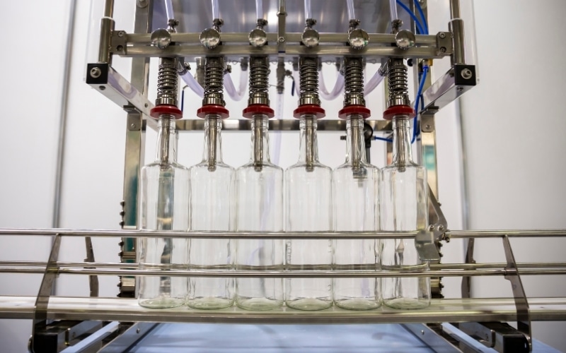 An automatic bottle filling machine
